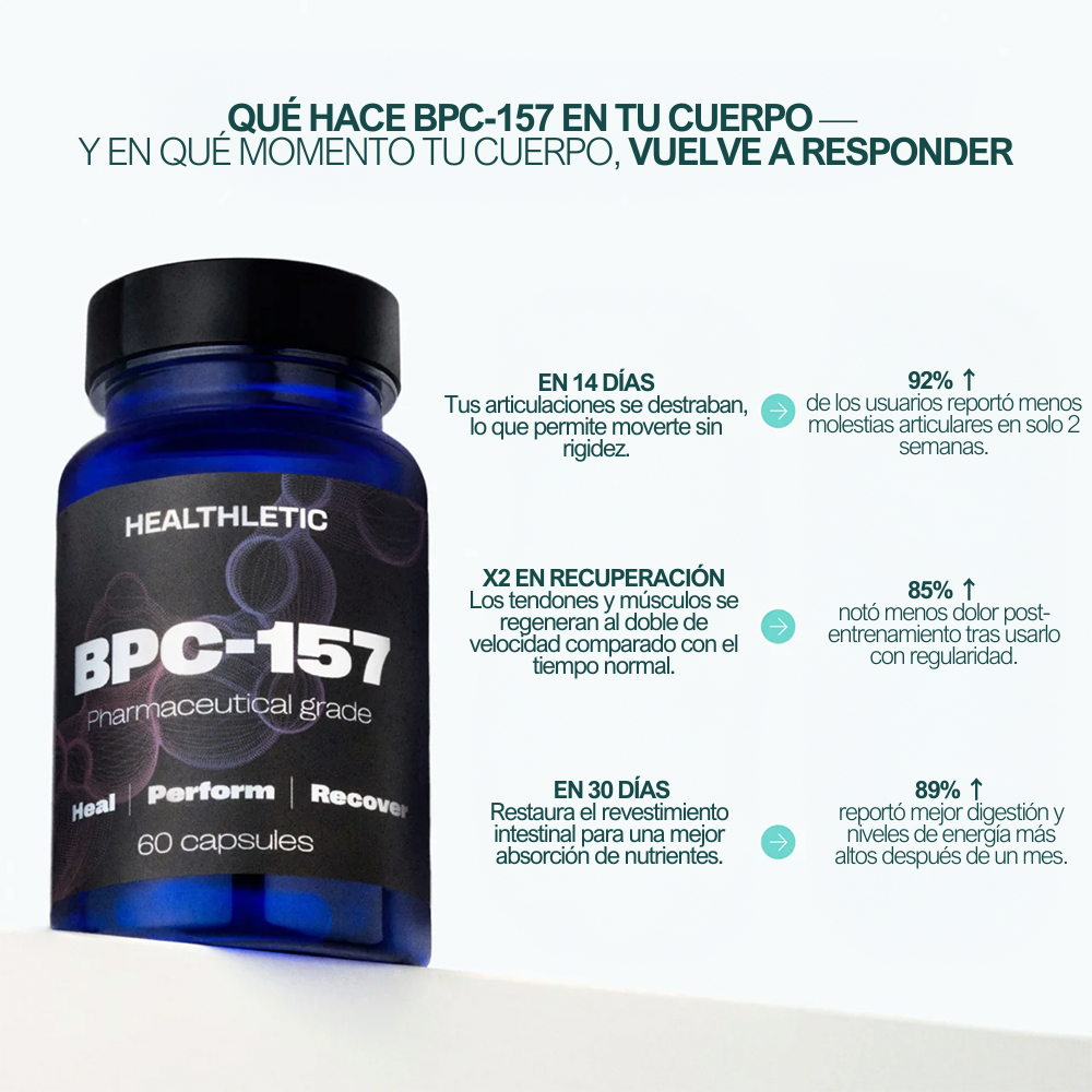 Healthletic BPC-157 - Elimina el dolor articular y mejora el rendimiento fisico
