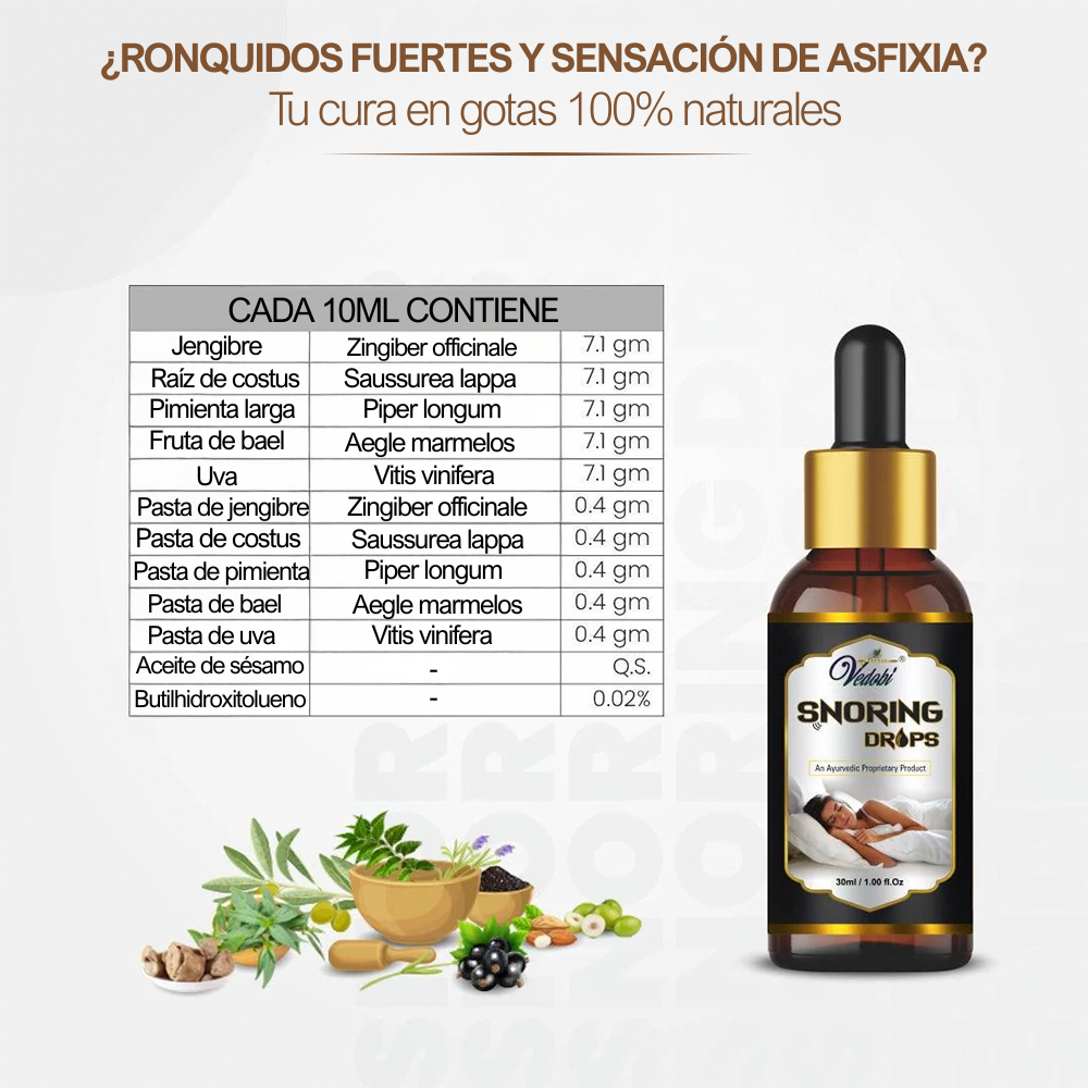 Snoring Drops | Fórmula avanzada para eliminar los ronquidos y recuperar tu descanso.