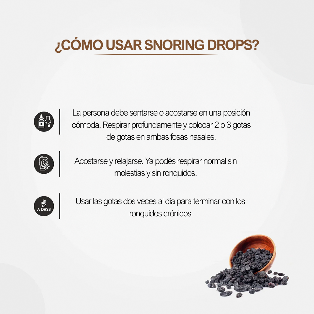 Snoring Drops | Fórmula avanzada para eliminar los ronquidos y recuperar tu descanso.