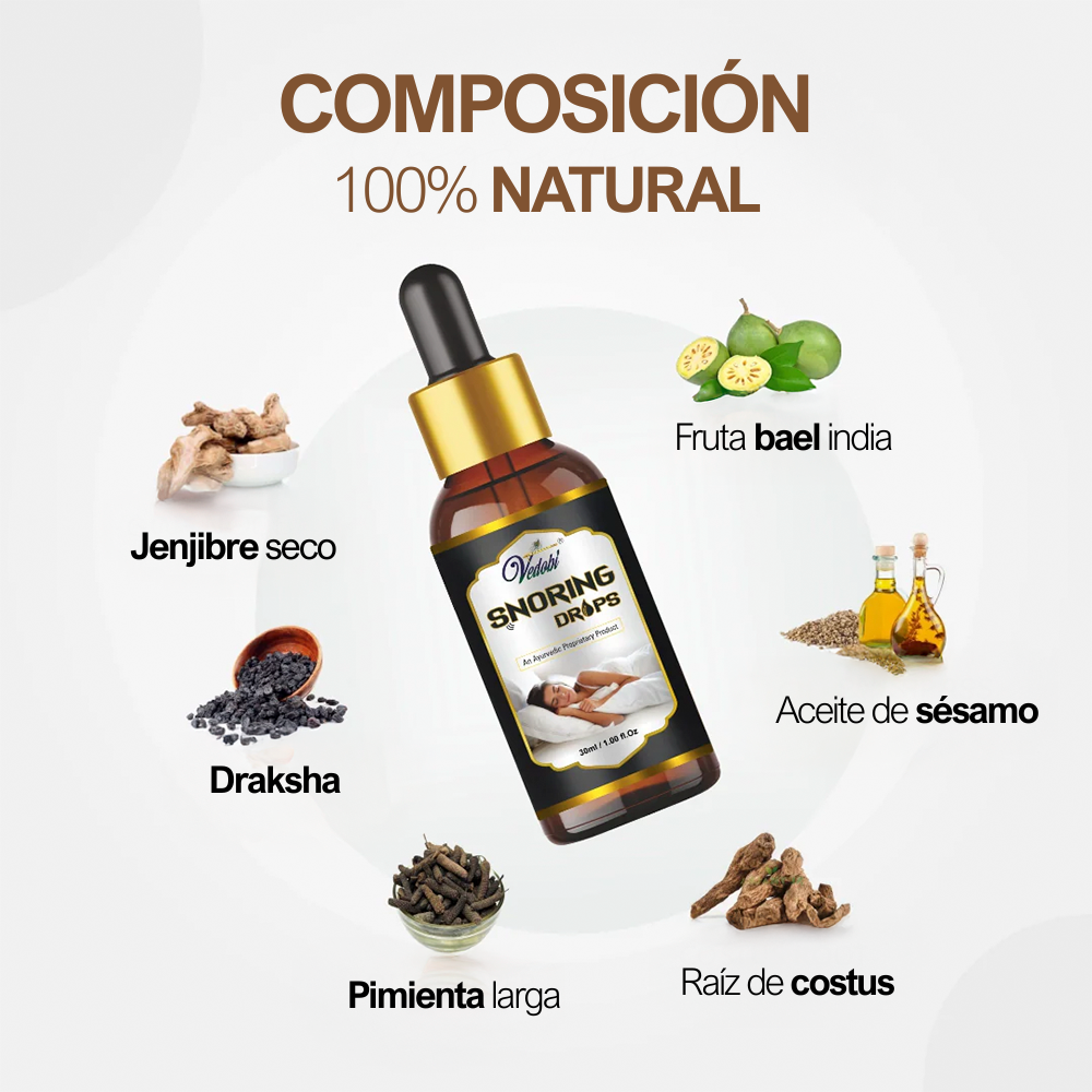Snoring Drops | Fórmula avanzada para eliminar los ronquidos y recuperar tu descanso.